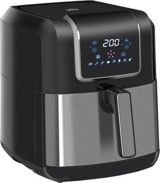 HOMCOM Homcom - Freidora Sin Aceite 6,5l 1700w Freidora De Aire Caliente Con 8 Programas Pantalla Led T&aacute;ctil Temperatura Ajustable Temporizador Y Cesta Antia
