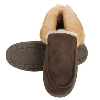 Haggar Mens Bootie Slipper House Shoe Indoor/Outdoor with Memory Foam Comfort Slipper, Brown, Large