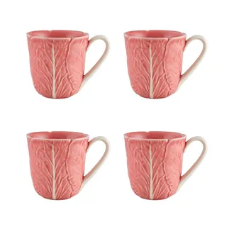 Bordallo Pinheiro Mug Cabba Pnk - Set of 4 pcs