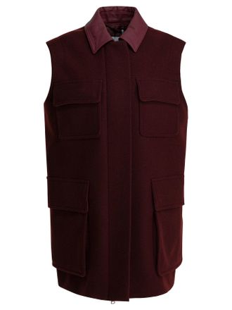 Max Mara Sleeveless Jacket In Wool And Alpaca