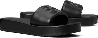 Tory Burch Double T Sport Platform Slide Sandal in Perfect Black at Nordstrom, Size 10.5