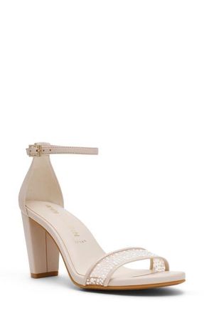 Anne Klein Kourtney Ankle Strap Sandal in Bone at Nordstrom, Size 7