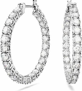 Swarovski Tijdloze Oorbellen voor Vrouwen - Dames - Oorbellen - Grijs - ONE Size - Accessoires