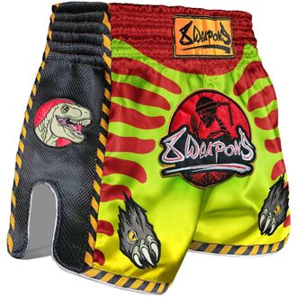 OEM Pantalones Cortos De Muay Thai Jur&aacute;sicos De 8 Armas, Talla L