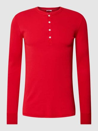 Schiesser Longsleeve mit Rundhalsausschnitt Modell Karl in Rot, Größe M