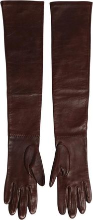 Dolce & Gabbana Guantes hasta el codo - Accessories - Mujer - Marr&oacute;n - ONE SIZE