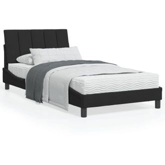 vidaXL Cama Con Colch&oacute;n Terciopelo Negro 100x200 Cm Vidaxl