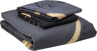 Douceur d'Int&eacute;rieur Douceur dInt&eacute;rieur Set copripiumino nero, 240 x 220 cm