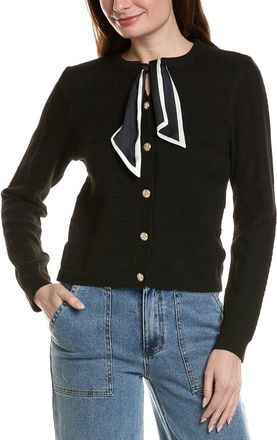 CeCe by Cynthia Steffe Woven Tie Scarf Cardigan