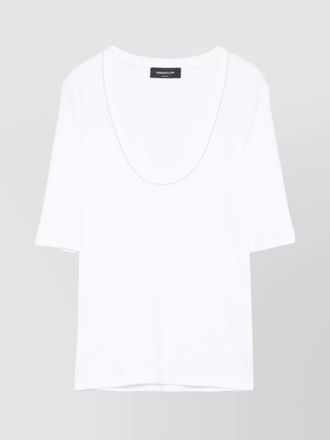 Fabiana Filippi cotton scoop neck short sleeve t-shirt