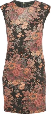 Maje Abito corto con effetto jacquard floreale - Nero