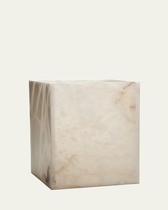 Labrazel Alisa Alabaster Wastebasket, Cream