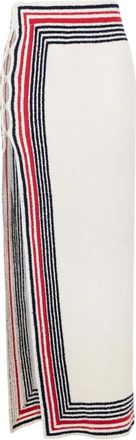 Paco Rabanne Gonna a righe - Toni neutri