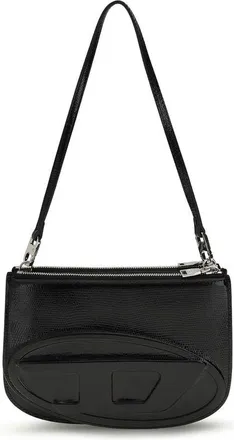 Diesel Zwarte Kalfsleer Bos Taurus Schoudertas