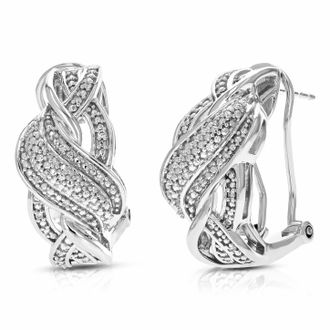 Vir Jewels 1/10 cttw Lab Grown Diamond Dangle Earrings in Sterling Silver With Latch Backs For Women