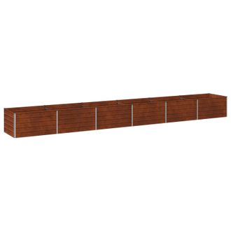 vidaXL Cama De Jard&iacute;n Elevada Oxidado 600 X 80 X 55 Cm Cart&oacute;n Vidaxl