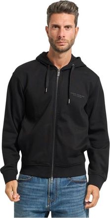A|X Armani Exchange Zwarte Fullzip Hoodie met Zakken - Heren - Vesten met rits - Zwart - L - Hoodies & sweatvesten