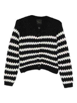 Roberto Collina striped knit cardigan - Blauw