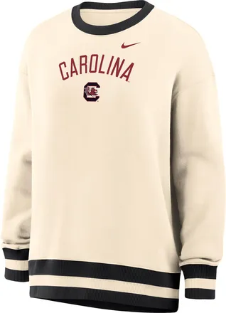 Nike Womens Phoenix (South Carolina Gamecocks) Oversized Crew-Neck Sweatshirt in Brown | IW4983-120