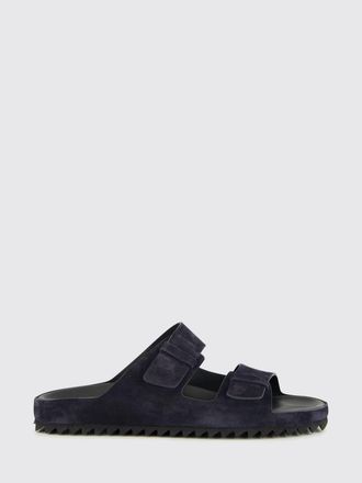 Officine Creative Agora Flat Strap Sandals in Suede Leather