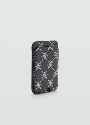 Mango Portacarte per cellulare con logo stampato navy - Donna - Taglia unica - MANGO