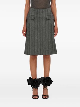 Ferragamo pinstripe flap-pocket mini skirt - Black