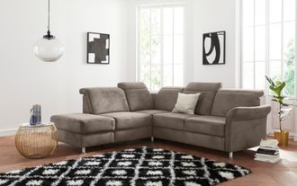 Sit&more Ecksofa &raquo;Darwin L-Form&laquo; inklusive Federkern, wahlweise mit Kopfteilverstellung, Bettfunktion