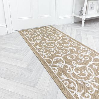Runrug Carpet Runner Rug - Indoor/Outdoor, Reversible, 2mm - Ivy in Brown | Size: 60 cm x 360 cm