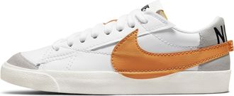 Nike Nike Womens Blazer Low 77 Jumbo Sneaker, White/Orange/Grey, 7 UK
