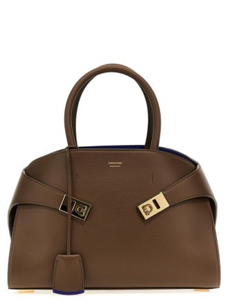 Ferragamo Brown Calfskin Womens Handbag