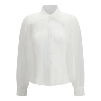 Forte_Forte Camisa de Tul con Faj&iacute;n - Blouses & Shirts - Mujer - Blanco - S
