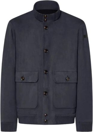 Roberto Ricci Design Nabucco Thermo Val Soft Jkt - Heren - Jassen - Blauw - Maat: L Su&egrave;de