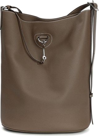 Tiffany & Fred Pebbled Leather Bucket Tote