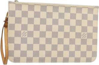 Louis Vuitton Pre-owned Clutches, female, White, Size: ONE SIZE Pre-owned Canvas Pouch