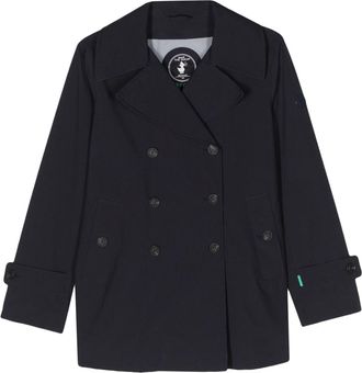 Save The Duck Sofi double-breasted parka - women - Recycled Polyester - 3 - Blue