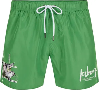 Iceberg Uomo, Costumi da bagno, Verde, S, new