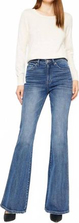 Kancan High Rise Flare Jeans In Medium Wash