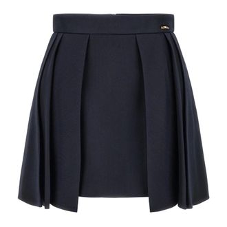 Elisabetta Franchi Dames, Rokken, Blauw, Maat: XS Wol