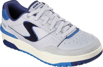 Skechers S-1992 Leer Heren Grijs/Blauwe Standaard Sneakers