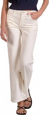 Elan Straight Leg Denim Jeans In Off White