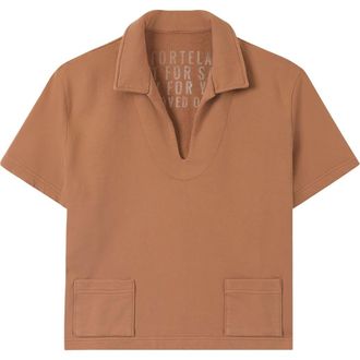 Fortela Grand Brushed Jersey V-Neck Sweater in Camel at Nordstrom, Size X-Large Eu