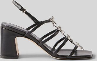 Claudie Pierlot Sandales &agrave; talon Bijoux et cuir