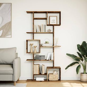 Berkfield Home Classic Book Cabinet Old Wood 92x29x188 cm Engineered Wood in Brown | Size: 92 x 29 x 188 cm