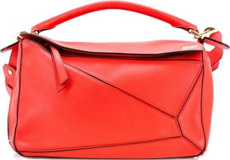 Loewe Puzzle Bag Leather Medium shoulder bag - Rood