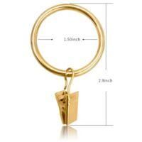 OEM Juego De 40 Anillas Met&aacute;licas Para Cortinas Con Clips, Ganchos Para Cortinas, Ganchos Decorativos Para Barras De Cortina, Ojales De 3,8 Cm De Di&aacute;metro
