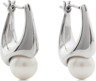 Kate Spade New York Harmony Huggies Womens Earring Cream/Silver, Glass