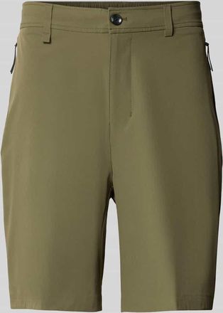 HUGO BOSS Relaxed Fit Bermudas mit Label-Schriftzug Modell SPIRIT70 in Oliv, Gr&ouml;&szlig;e 46