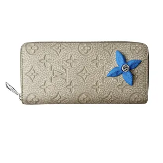 Louis Vuitton White Leather Long Wallet (Bi-Fold) (Pre-Owned)
