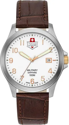 JDM Military Alpha I White Dial Mens Watch JDM-WG001-02