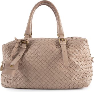 Bottega Veneta Beige Leather Boston Bag (Pre-Owned)